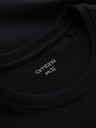 Ombre Clothing Pánske bavlnené tričko s potlačou College - V2 black OM-TSPT-0269 Ombre Clothing