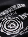 Ombre Clothing Pánske bavlnené tričko s potlačou College - V2 black OM-TSPT-0269 Ombre Clothing