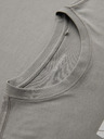 Ombre Clothing Pánske bavlnené tričko s geometrickým potlačou - sivé V3 OM-TSPT-0259 Ombre Clothing