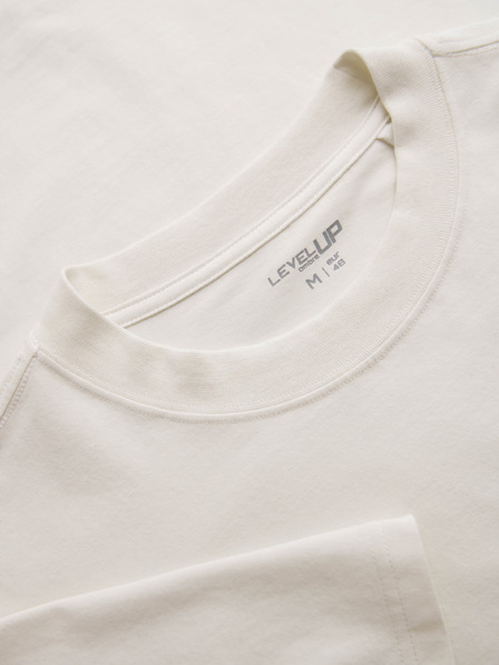 Ombre Clothing Tričko OM-TSBC-0291 - off white/bledá olivová/navy Ombre Clothing