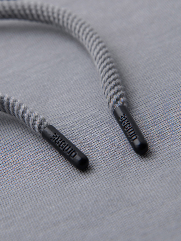 Ombre Clothing Pánska mikina na zips s kapucňou a nášivkou - šedá V1 OM-SSZP-0256 Ombre Clothing
