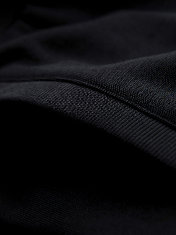 Ombre Clothing Pánske bavlnené šortky so stahovacou šnúrkou a vreckami - čierne V5 OM-SRBS-0205 Ombre Clothing