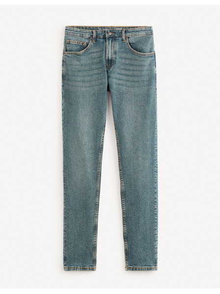 Celio Modré pánske slim fit džínsy Celio Fotaper