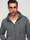 Ombre Clothing Pánska bavlnená mikina BASIC so zipsom Ombre Clothing