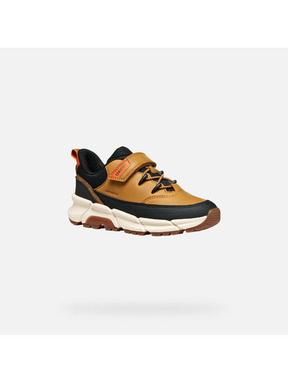 Geox Světle hnědé chlapecké tenisky Geox Flexyper Plus