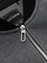 Ombre Clothing Pánska pletená bunda bomber - čierna