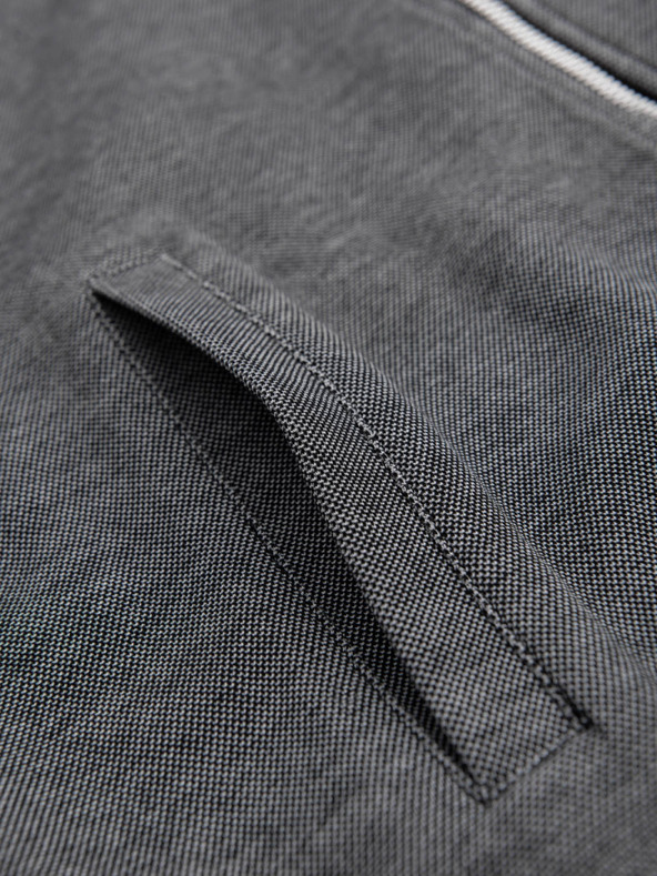 Ombre Clothing Pánska pletená bunda bomber - čierna