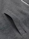 Ombre Clothing Pánska pletená bunda bomber - čierna