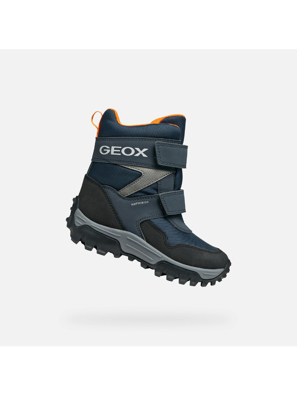 Geox Tmavomodrá chlapčenská zimná obuv Geox Himalaya B ABX
