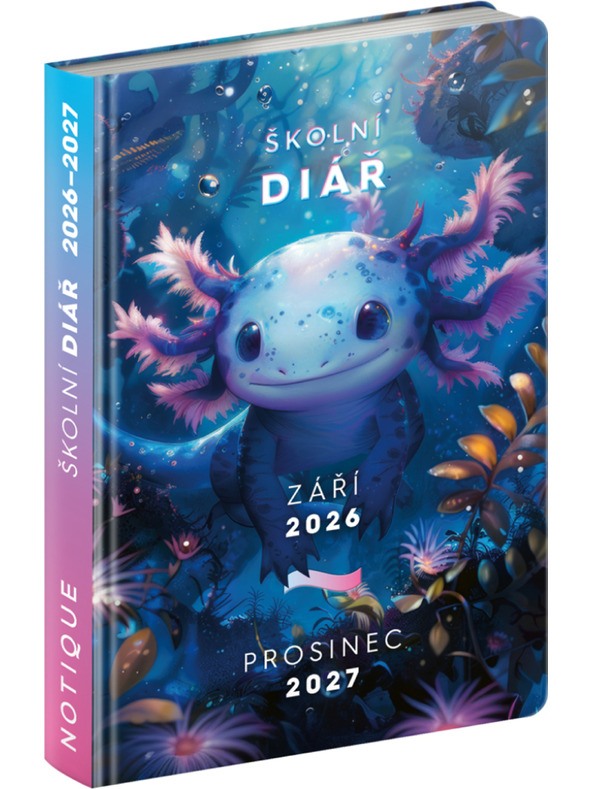 NOTIQUE NOTIQUE Školský denník Axolotl (september 2026 – december 2027), 9,8 x 14,5 cm