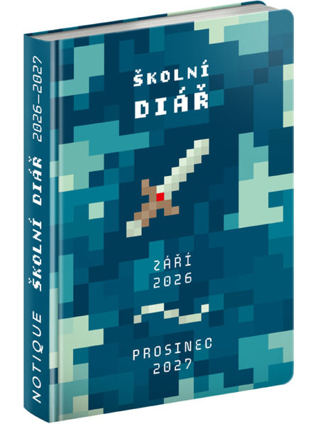 NOTIQUE NOTIQUE Školský denník Gamer (september 2026 – december 2027), 9,8 x 14,5 cm