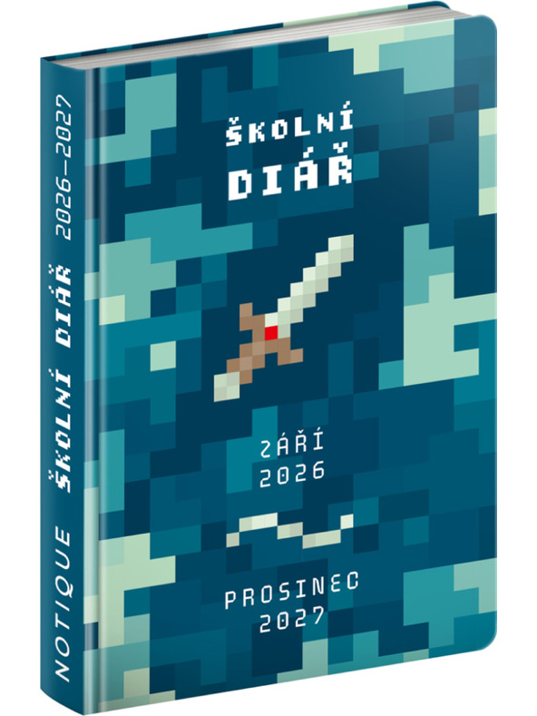 NOTIQUE NOTIQUE Školský denník Gamer (september 2026 – december 2027), 9,8 x 14,5 cm