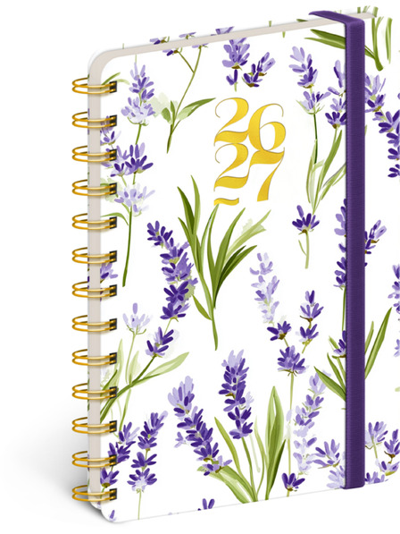 NOTIQUE NOTIQUE Špirálový 18mesačný denník Petito – Levanduľa 2026/2027, 13 x 18 cm
