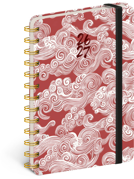 NOTIQUE NOTIQUE Špirálový 18mesačný denník Petito – Mraky 2026/2027, 13 x 18 cm