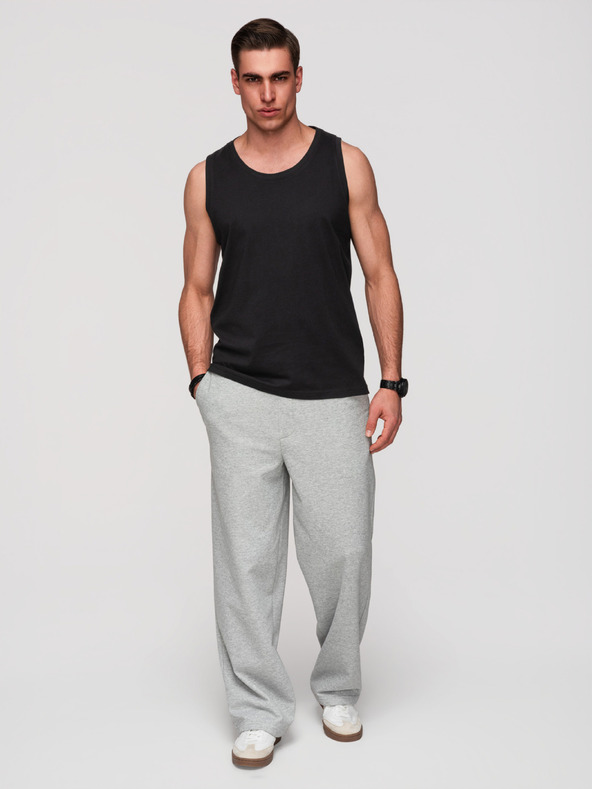 Ombre Clothing Pánske bavlnené tielko BASIC - čierne V3 OM-TSBT-0272 Ombre Clothing