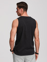 Ombre Clothing Pánske bavlnené tielko BASIC - čierne V3 OM-TSBT-0272 Ombre Clothing