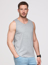 Ombre Clothing Pánske bavlnené tielko BASIC - šedý melanž V2 OM-TSBT-0272 Ombre Clothing