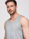 Ombre Clothing Pánske bavlnené tielko BASIC - šedý melanž V2 OM-TSBT-0272 Ombre Clothing