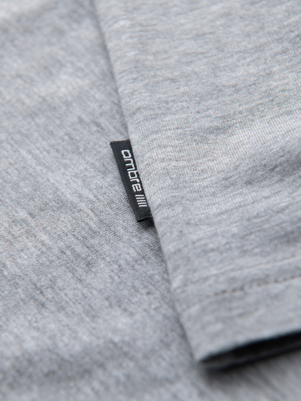 Ombre Clothing Pánske bavlnené tielko BASIC - šedý melanž V2 OM-TSBT-0272 Ombre Clothing