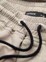 Ombre Clothing Pánske pletené tepláky so záhybmi sivá Ombre Oblečenie
