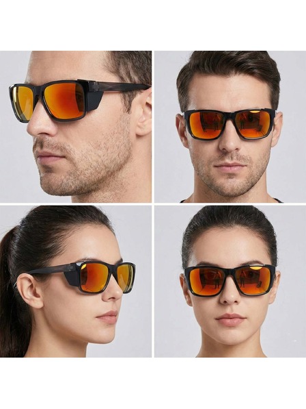 VEYREY VeyRey športové polarizačné slnečné okuliare Binow čierny rám oranžové sklá