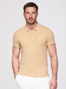 Ombre Clothing Pánske bavlnené polo tričko BASIC - čierne/biele/béžové V7 OM-POBS-0171 Ombre Clothing