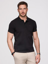 Ombre Clothing Pánska bavlnená polokošeľa BASIC - čierna/tmavo modrá/biela V1 OM-POBS-0171 Ombre Clothing