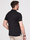 Ombre Clothing Pánska bavlnená polokošeľa BASIC - čierna/tmavo modrá/biela V1 OM-POBS-0171 Ombre Clothing