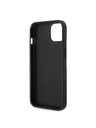 Guess Guess PU 4G kovové logo zadný kryt pre iPhone 15 sivý