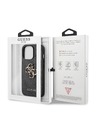 Guess Guess PU 4G kovový zadný kryt s logom pre iPhone 13 Pro Max Grey