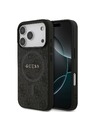 Guess Guess PU Leather 4G Colored Ring MagSafe Zadný Kryt pre iPhone 17 Pro Black