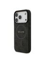 Guess Guess PU Leather 4G Colored Ring MagSafe Zadný Kryt pre iPhone 17 Pro Black