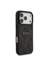Guess Guess PU Leather 4G Colored Ring MagSafe Zadný Kryt pre iPhone 17 Pro Black