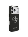 Guess Guess PU Grained 4G Metal Logo Zadný Kryt pre iPhone 17 Pro Black