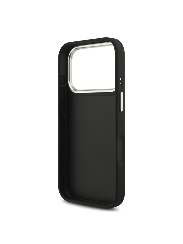 Guess Guess PU Grained 4G Metal Logo Zadný Kryt pre iPhone 17 Pro Black