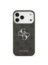 Guess Guess PU 4G Metal Logo Zadný Kryt pre iPhone 17 Pro Max Silver Black