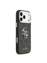 Guess Guess PU 4G Metal Logo Zadný Kryt pre iPhone 17 Pro Max Silver Black
