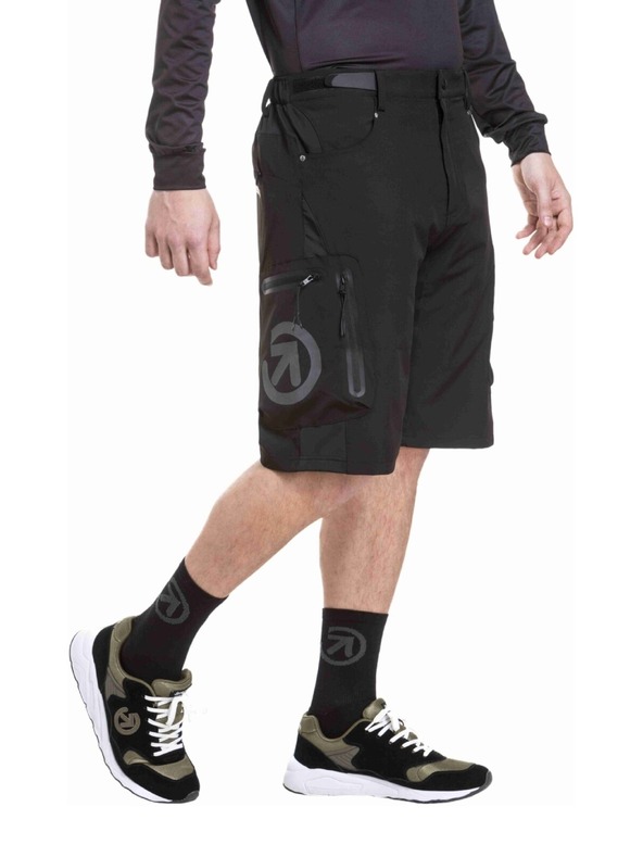 Meatfly Meatfly pánske cyklistické šortky Duke Black / Gray