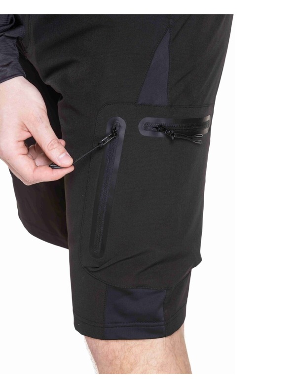 Meatfly Meatfly pánske cyklistické šortky Duke Black / Gray