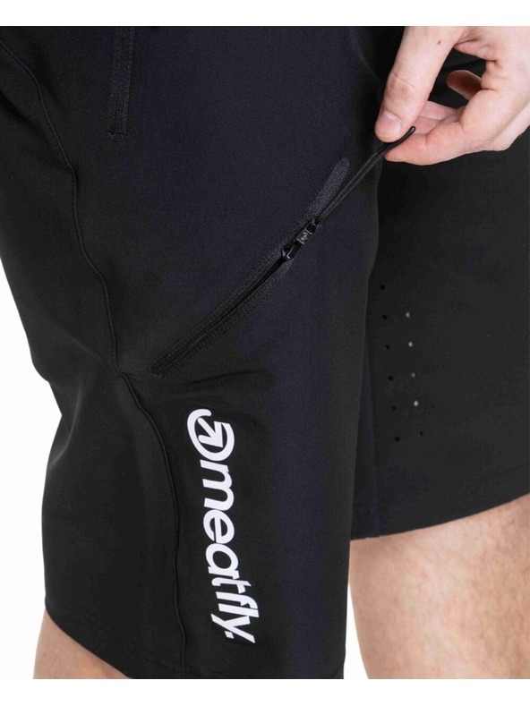 Meatfly Meatfly pánske cyklistické šortky Brake Black / White