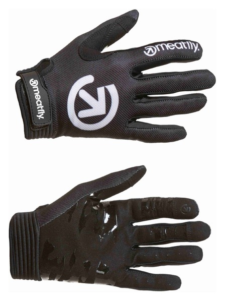 Meatfly Meatfly cyklistické rukavice Handler Black / White