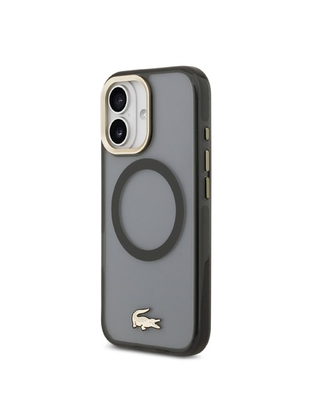 Lacoste Lacoste PC/TPU Frosted Finish Gold Logo MagSafe Zadný Kryt pre iPhone 17 Black