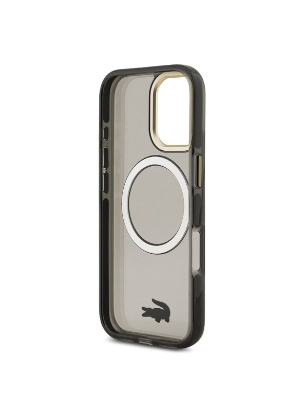 Lacoste Lacoste PC/TPU Frosted Finish Gold Logo MagSafe Zadný Kryt pre iPhone 17 Black
