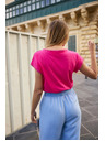 Moodo Blúzka bavlnená purpurová Moodo