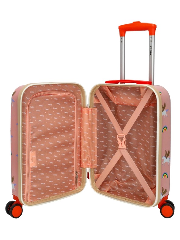 Zebra Trends Detský kufor Zebra Adventurer 21492 Pink