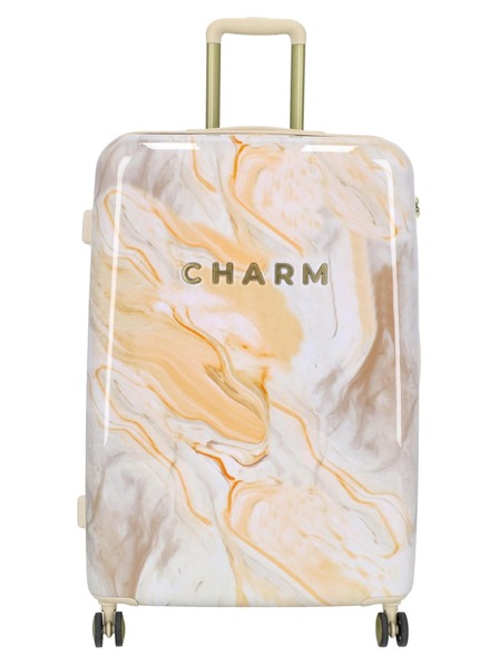 Charm London Cestovný kufor Charm London 23169 L Cream