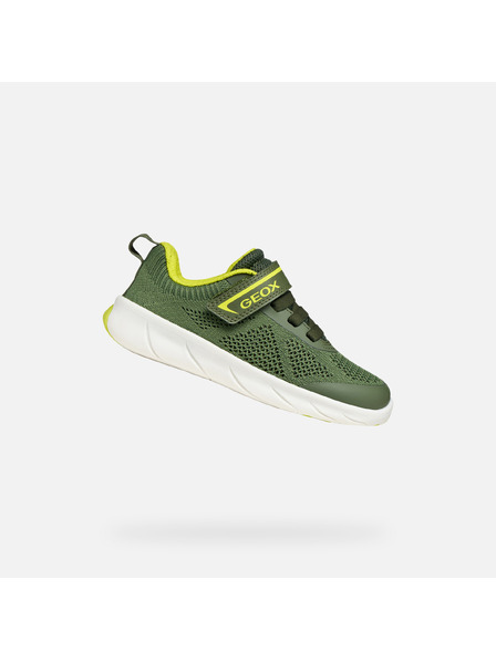 Geox Zelené chlapčenské barefoot tenisky Geox Foot-Run