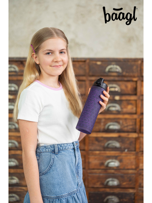 BAAGL  BAAGL Tritánová fľaša na pitie Plum, 700 ml