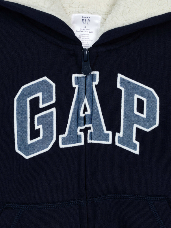 GAP Detská zateplená mikina logo GAP