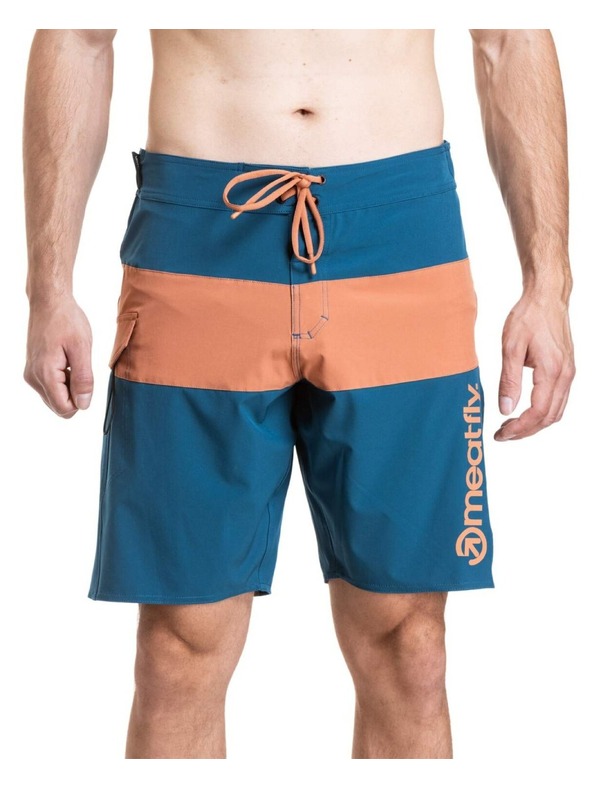 Meatfly Meatfly pánske plavky Mitch Boardshorts 21" Super Teal / Sienna